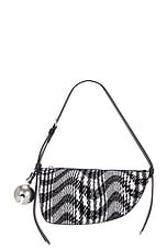 Burberry Small Shield Sling Bag in Black & White, view 1, click to view large image.