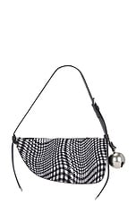 Burberry Small Shield Sling Bag in Black & White, view 3, click to view large image.
