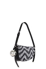 Burberry Small Shield Sling Bag in Black & White, view 4, click to view large image.