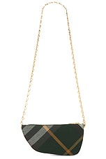 Burberry Micro Shield Bag With Chain in Ivy, view 3, click to view large image.