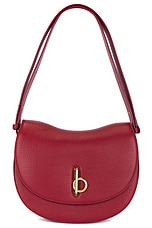 Burberry Medium Rocking Horse Bag in Ruby, view 1, click to view large image.