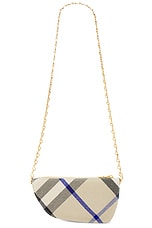 Burberry Micro Shield Bag With Chain in Lichen, view 3, click to view large image.