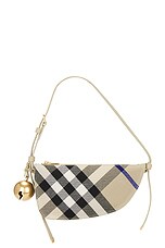 Burberry Mini Shield Sling Bag in Lichen, view 1, click to view large image.
