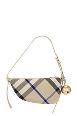 Burberry Mini Shield Sling Bag in Lichen, view 3, click to view large image.