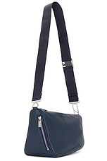 Burberry Medium Shield Messenger Bag in Lake, view 4, click to view large image.