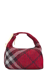 Burberry Mini Knit Peg Bag in Scarlet, view 1, click to view large image.