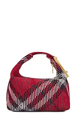 Burberry Mini Knit Peg Bag in Scarlet, view 2, click to view large image.