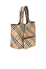 Burberry Medium EW Tote Bag in Sand, view 4, click to view large image.