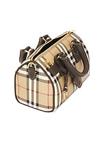 Burberry Mini Bowling Bag in Vintage Check & Military, view 6, click to view large image.