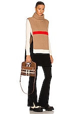 Burberry Mini Pocket Bag in Dark Birch Brown, view 2, click to view large image.