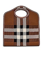 Burberry Mini Pocket Bag in Dark Birch Brown, view 4, click to view large image.