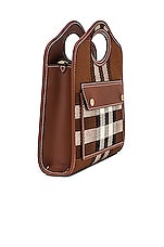 Burberry Mini Pocket Bag in Dark Birch Brown, view 5, click to view large image.