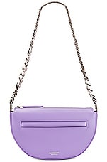 Burberry Mini Zip Olympia Bag in Soft Violet, view 1, click to view large image.