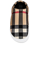 Burberry Homie Slippers in Archive Beige, view 4, click to view large image.
