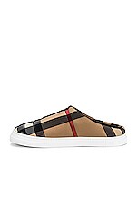 Burberry Homie Slippers in Archive Beige, view 5, click to view large image.