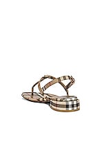 Burberry Emily Check Sandals in Archive Beige IP Check, view 3, click to view large image.