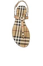 Burberry Emily Check Sandals in Archive Beige IP Check, view 4, click to view large image.