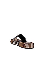 Burberry Buckingham Slides in Birch Brown IP Check, view 3, click to view large image.