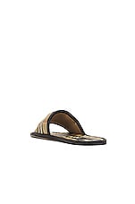 Burberry Alixa Flat Sandals in Archive Beige IP Check, view 3, click to view large image.