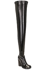 Burberry LF Style 110 Heeled Boot in Black, view 2, click to view large image.