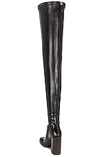 Burberry LF Style 110 Heeled Boot in Black, view 3, click to view large image.