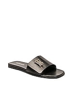 Burberry Sloane Flat Sandal in Black, view 2, click to view large image.