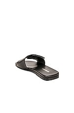Burberry Sloane Flat Sandal in Black, view 3, click to view large image.