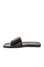 Burberry Sloane Flat Sandal in Black, view 5, click to view large image.