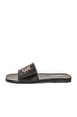 Burberry Sloane Flat Sandal in Black, view 7, click to view large image.