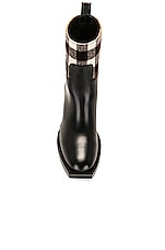 Burberry Danielle Low Boot in Black & Dark Birch Brown, view 4, click to view large image.