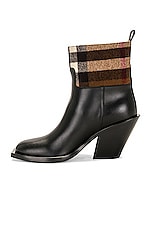 Burberry Danielle Low Boot in Black & Dark Birch Brown, view 5, click to view large image.