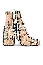 Burberry Anita 85 Low Boot in Archive Beige Check, view 1, click to view large image.