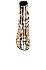 Burberry Anita 85 Low Boot in Archive Beige Check, view 4, click to view large image.
