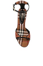Burberry Wendy Sandal in Dark Birch Brown, view 4, click to view large image.