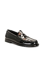 Burberry Vintage Check Loafer in Black, view 2, click to view large image.