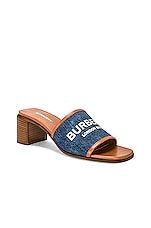 Burberry Wilma Sandal in Tan & Denim, view 2, click to view large image.