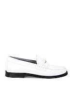 Burberry Leather Loafer in Optic White, view 1, click to view large image.