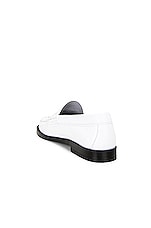 Burberry Leather Loafer in Optic White, view 3, click to view large image.