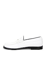 Burberry Leather Loafer in Optic White, view 5, click to view large image.