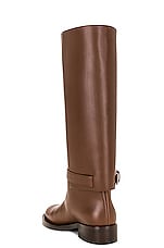 Burberry Emmett Tall Boot in Pine Cone Brown, view 3, click to view large image.
