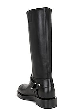 Burberry Saddle Boot in Black, view 3, click to view large image.