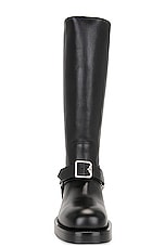 Burberry Saddle Boot in Black, view 4, click to view large image.