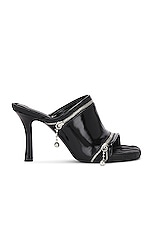 Burberry Peep Sandal in Black, view 1, click to view large image.