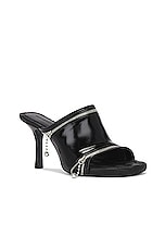 Burberry Peep Sandal in Black, view 2, click to view large image.