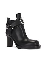 Burberry Stirrup Low Bootie in Black, view 2, click to view large image.