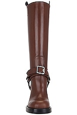 Burberry Stirrup High Boot in Walnut, view 4, click to view large image.
