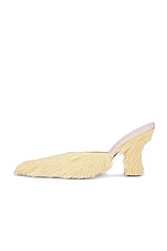 Burberry Fluffy Mule in Daffodil, view 5, click to view large image.
