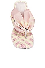 Burberry Pool Sandal in Cameo Check, view 4, click to view large image.