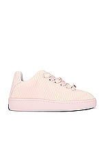 Burberry Knit Sneaker in Cameo IP Check, view 1, click to view large image.