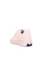 Burberry Knit Sneaker in Cameo IP Check, view 3, click to view large image.